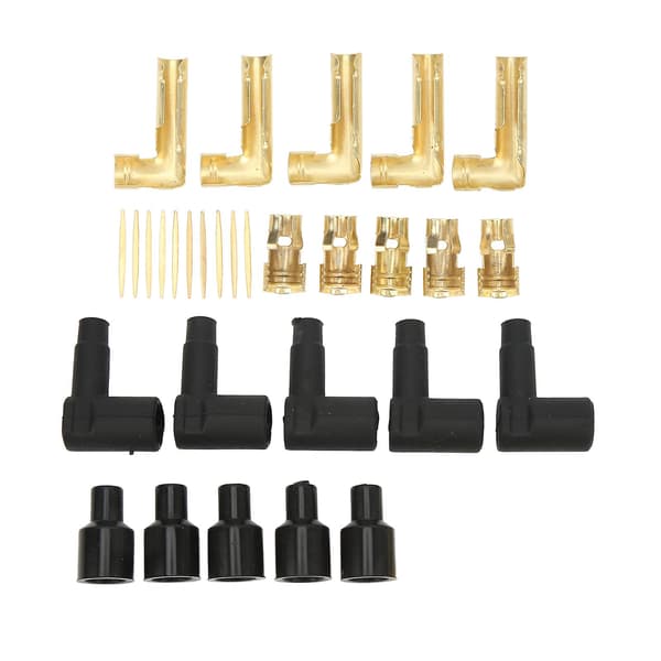30 stk. tændspole ledningsstøvle sort gummimateriale terminal kit passer til 6-10 mm ledninger