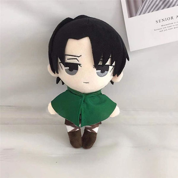 Anime Attack On Titan Plyschdocka Leksak 7.8\" Levi Ackerman Plyschfigur Plushies Gåvor Samlarobjekt Cosplay Rekvisita För Fans  (ZYH)