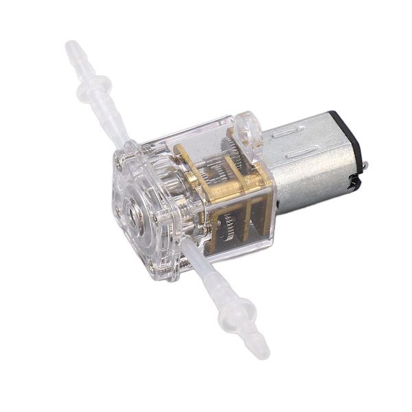 Mini peristaltisk pump transparent skal 1ml/min flöde 0,001m lyft vätskedoserings pump för skönhet medicinskt instrument 3V 60ma  (ZYH)