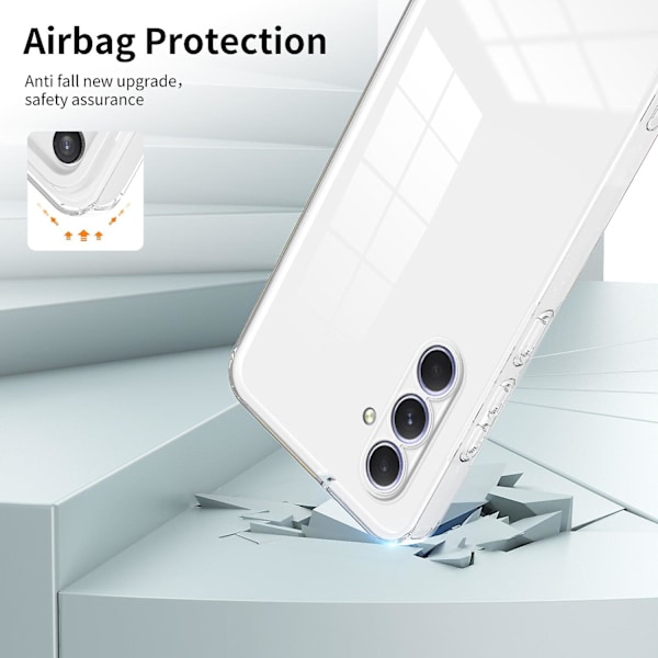 För Samsung Galaxy A55 5G genomskinligt case Stötsäkert TPU+PC-telefonskal - (DPD) White Samsung Galaxy A55 5G
