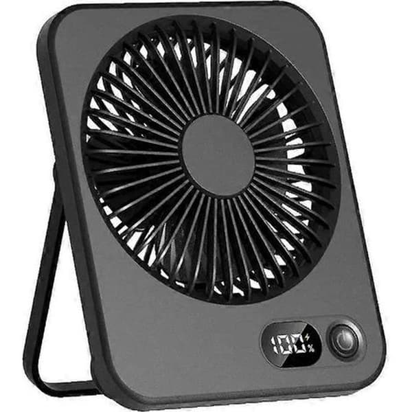 Ultra-stille sammenklappelig bordventilator. Miniventilator. Sort bordventilator - børsteløs motor.