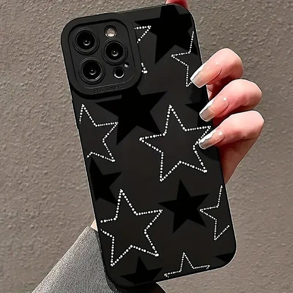 2023 Femuddig stjärnskyddande telefonfodral för Iphone 15 Pro Max 14 13 12 11 Xs Xr X 7 8 Plus Se 2020 13 Mini stöttåligt mjukt skal  (ZYH) 1 For iPhone 7 Or 8