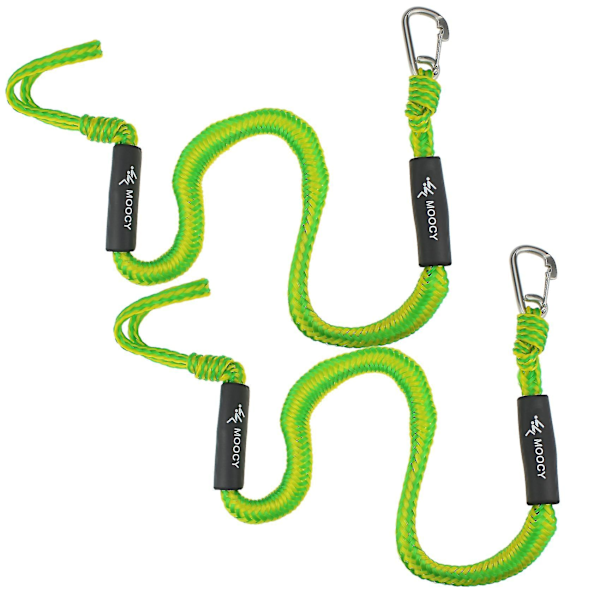 2-pack båt Bungee Dock Line med krok förtöjningsrep båttillbehör för båtar ponton jetski Wav  (ZYH)