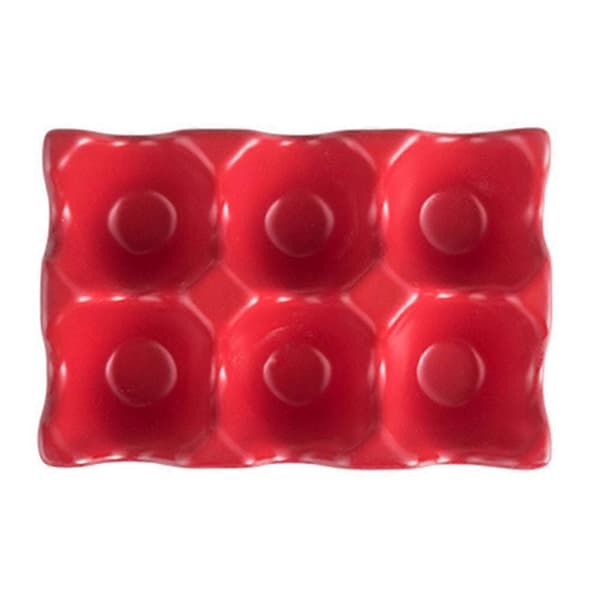 Egg Oppbevaringsboks Støtsikker Keramisk Rød 14.5x9.5x3.2cm 1 stk