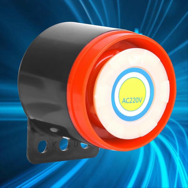 AC 220V 110dB Aktiv Buzzer Alarm med Tråd til DIY Elektronik