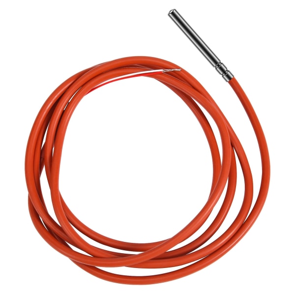 2-tråds PT1000 temperatursensor termistor silikongelbelagd 1,5 meter sond 45 mm x 5 mm -50-180  (ZYH) Picture color