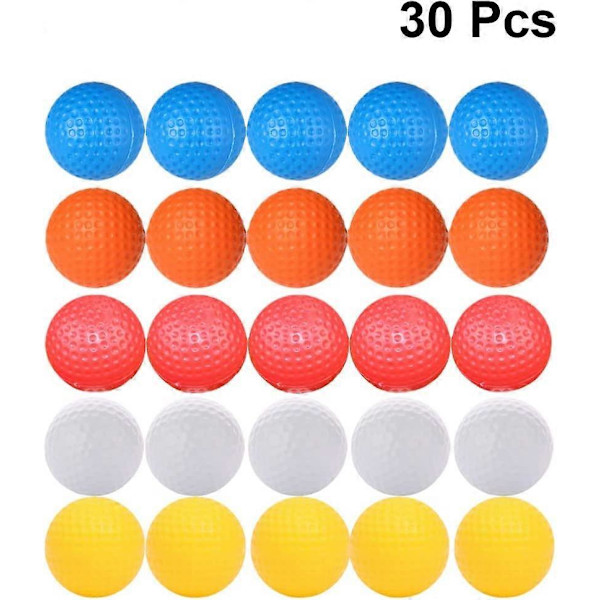 30 stk. Øvelsesgolfbolde, hule golfbolde, træningsgolfbolde, børnegolfbolde