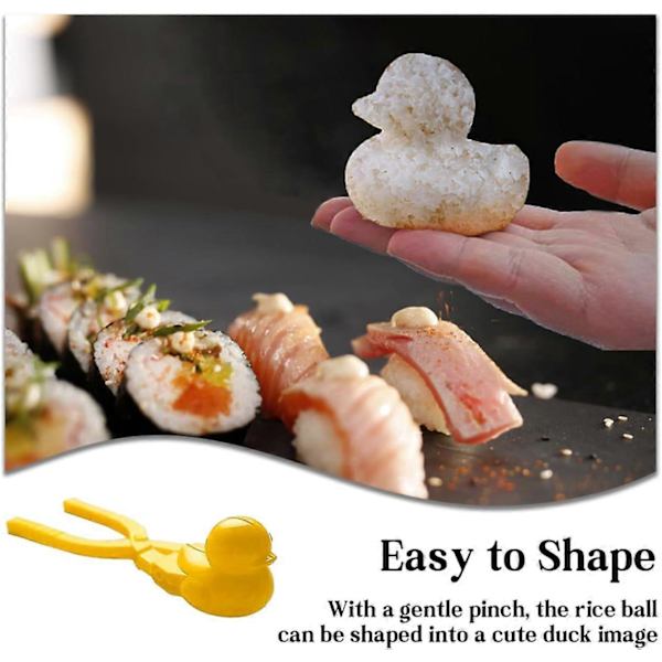 Risformar för sushitillverkning, 3 st Dinosaurie/Kanin/Anka-form, Ankskopa Sushi