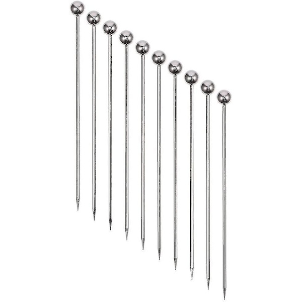 50 st rostfria cocktailpinnar i metall, 4,3 tum (ZYH)
