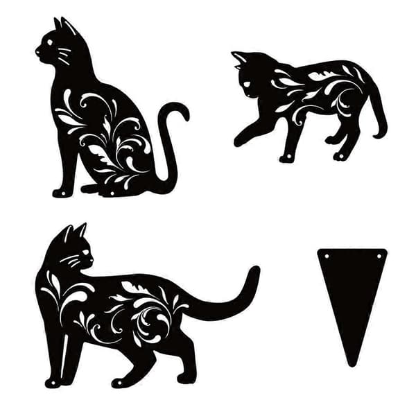 Metall Kattsilhuett Dekor Smidesjärn Hem Sovrum Sovsal Bokhylla