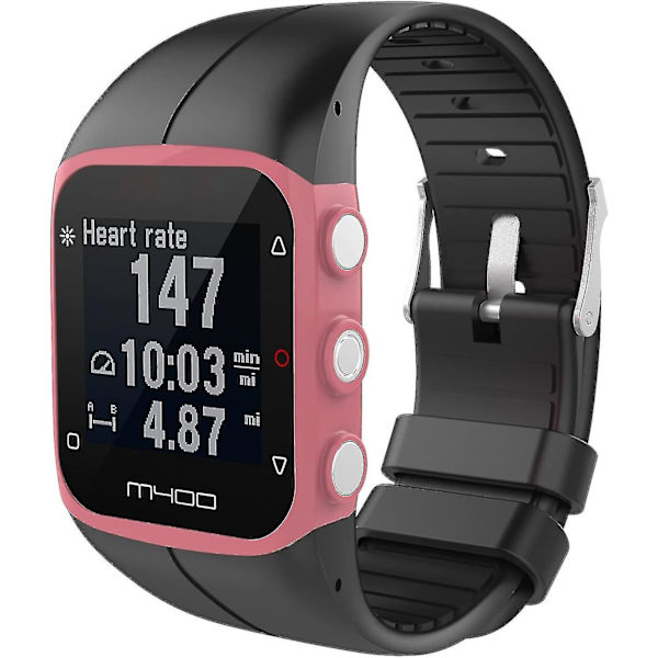 Mjukt justerbart silikonersättningsarmband för Polar M400/m430-klocka (ZYH) Black