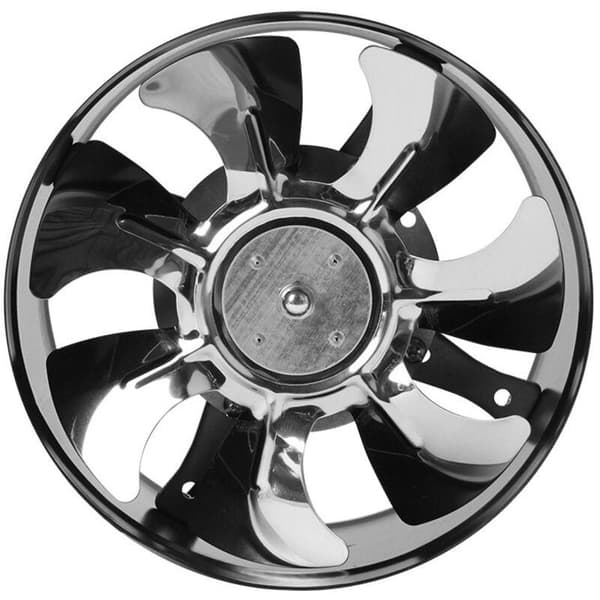 Kanaludsugningsventilator. Mini emhætte i metal. Mellemrumsventilator. 15 cm - Sort