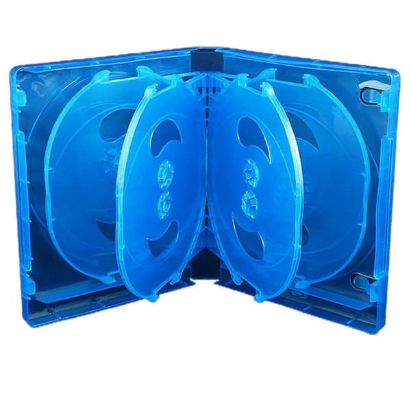CD-förvaringslåda 10-pack CD-fodral Plast Dubbelsidig CD, Blå