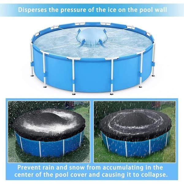 Oppustelig vinterpoolpude. XU.120×120cm Pool. Pude til vinterklargøring af swimmingpools.