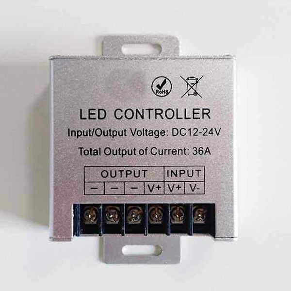 Dimmer Remote Big Power 360W Led Box Controller för enfärgad LED Strip Light DC12-24V Dimmer 23Key IR Remote Kit (ZYH) white  silver