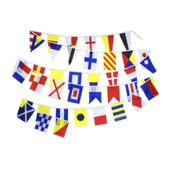 Längd 14m 40 flaggor Marinfartyg Båtfartyg Maritime Signal Flags String (DPD)