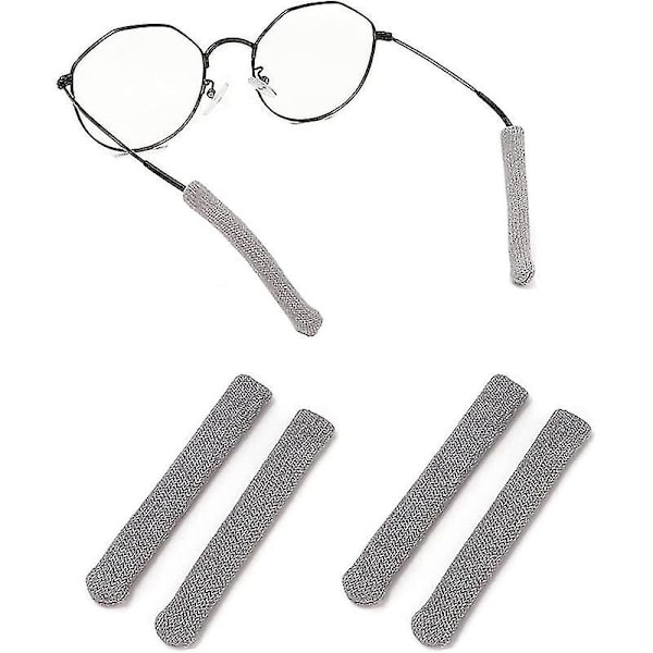 Stickade glasögonbågar, halkfria elastiska öronkuddar för glasögon (DPD) Grey