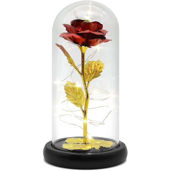Beauty And the Beast Rose Glass In Forever And Eternal Rose Flower (DPD)