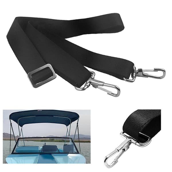 Marine Kaleche Stropper med Rustfrit Stål Snap Loop Bimini Top Hardware Marine Top Stropper Justerbar fra 28-60 tommer