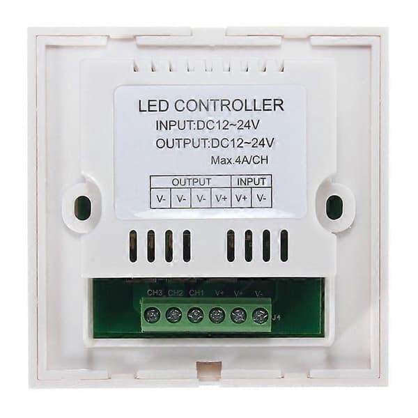 DC 12-24V LED Touch Veggkontrollerpanel med Dimmerbryter, Hvit