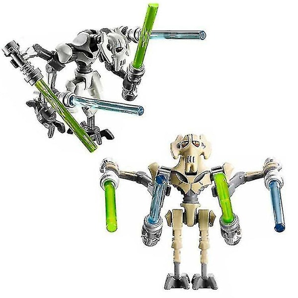 2 stjärnkrigs minifigurer General Grievous actionfigurer leksak (ZYH)