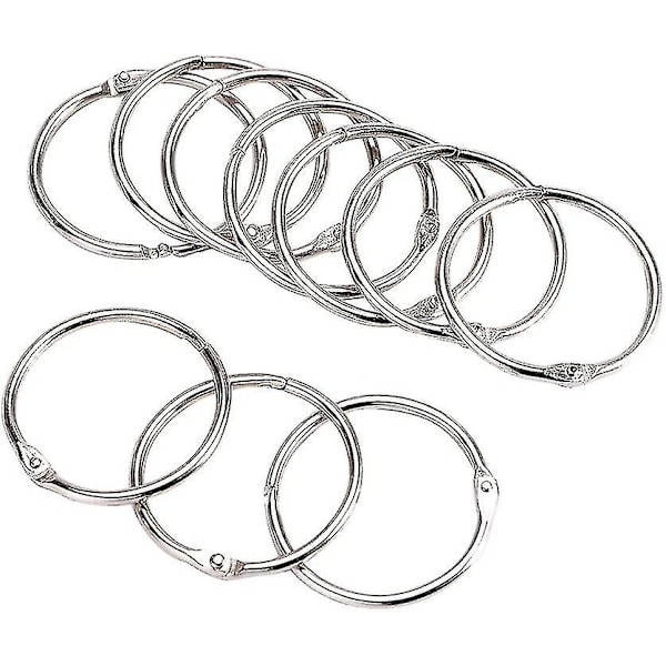 Metallbindningsring Aktivitetsbok Ring Lösbladsöppen Ring (silver) 10 st  (ZYH)