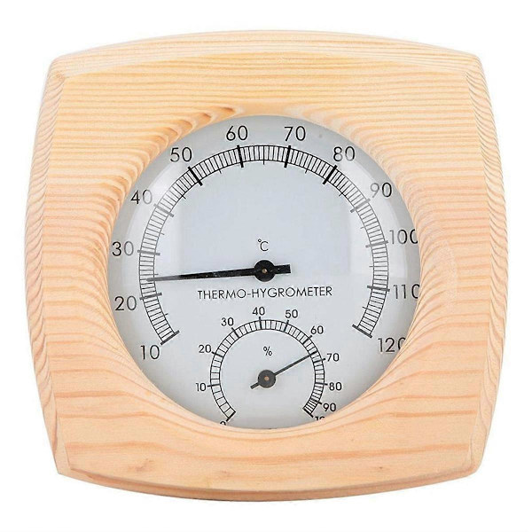 Digital bastutermometer med metallurtavla och hydrometer hygrometer