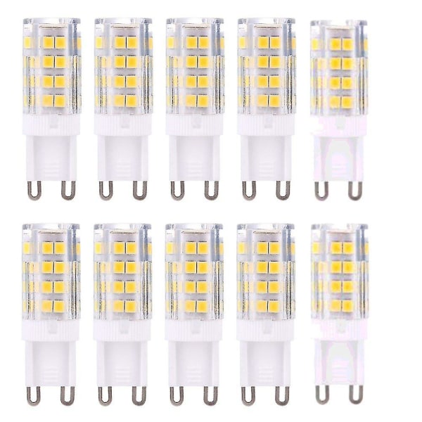 G9 LED-lampa, varmvit 3000k G9 motsvarar en 40w halogenlampa, ej dimbar, paket med 10 (hs (ZYH)