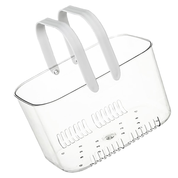 Duschkorg i söt och enkel stil med stor kapacitet, vattentät ihålig design, bärbar genomskinlig duschkorg för badrum (ZYH)