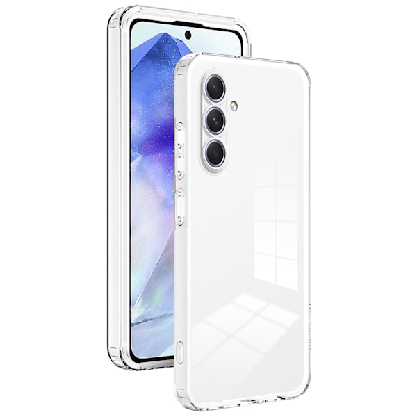 För Samsung Galaxy A55 5G genomskinligt case Stötsäkert TPU+PC-telefonskal - (DPD) White Samsung Galaxy A55 5G