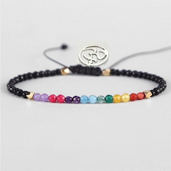 St 7 Chakra Armband Män Bohemia Chakra Flerfärgade Små Pärlor Yoga Armband  (ZYH) C