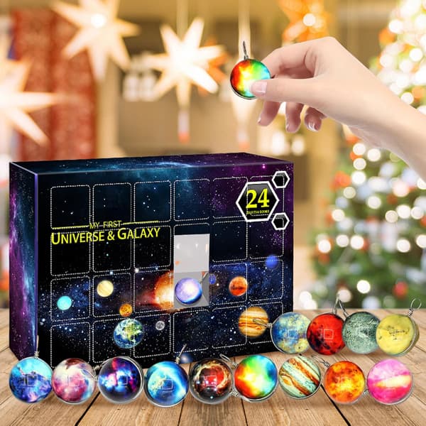 Julekalender Romtema 2025, 1 stk, 24-dagers Planetpynt
