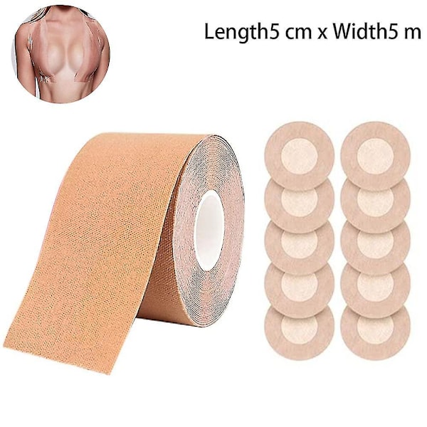 Body Tape för kvinnor självhäftande push up bh-tejp 5cm*5m  (ZYH)