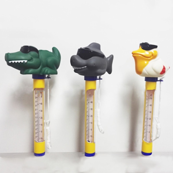 Roligt bärbart tecknat mönster Exakt Eva flytande termometer Pooltermometer för pool (ZYH) Small Duck