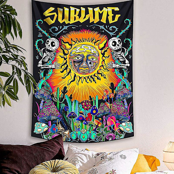 Svamp Hängande Tyg Psykedelisk Hippie Sovrum Hem Färgstark Tapestry Dekoration Bakgrund (ZYH) As shown