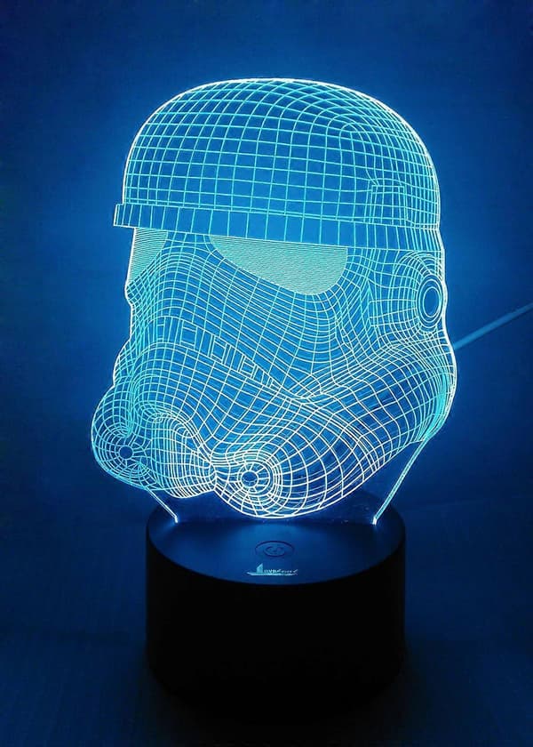 Stormtrooper 3D Natlampe LED Illusionslampe Sengelampe Bordlampe
