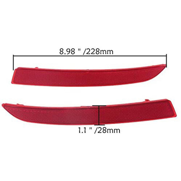 Bakre stötfångare reflektorljus trim varningslampa 63147318555 63147318556 för F10 F18 520D 520I 528I 535I 2013-2016[HY]  (ZYH) red