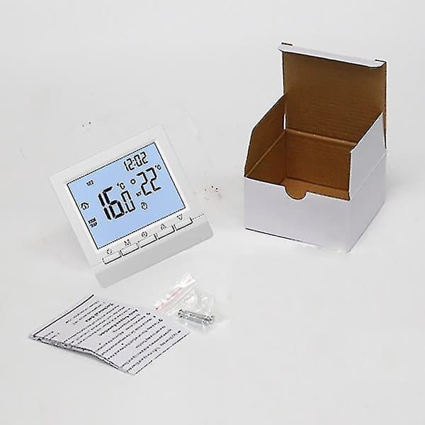 Digital Wifi Termostat, Programmerbar Justerbar Trådbunden Batterimodell Med LCD-Skärm, Blå