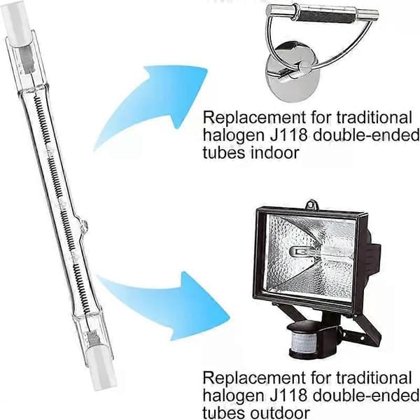 A84E-R7s Halogenpærer 7 Pakker R7s Pære 118Mm Dæmpbar 230V Halogenpærer Wolfram Lineær Pære