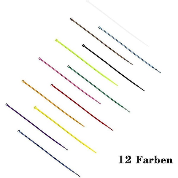 1200 Kabelbindeset Färgade Kabelbindare 100 * 2.5mm OVR QLG  (ZYH)