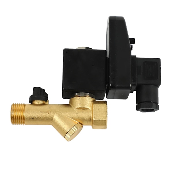 Ac 220v 1/2tums Elektronisk tidsinställd 2-vägs luftkompressor gastank automatisk avtappningsventil (ZYH) Gold  black