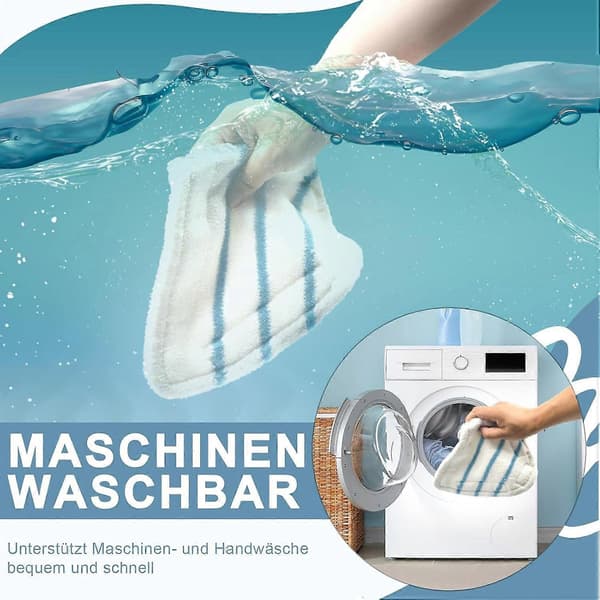 4-pakning H20 dampmopp erstatningsputer, trekantet for SUPOR & Ariete
