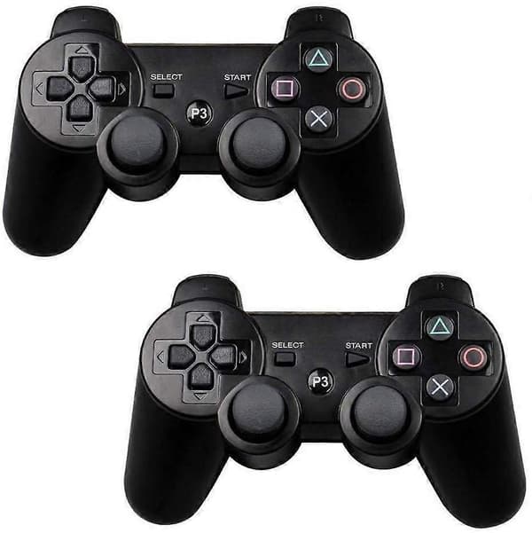 2 st Trådlös PS3-handkontroll Svart