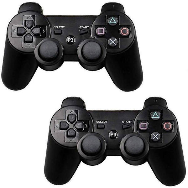 2 stk. PS3 trådløs kontroller, svart
