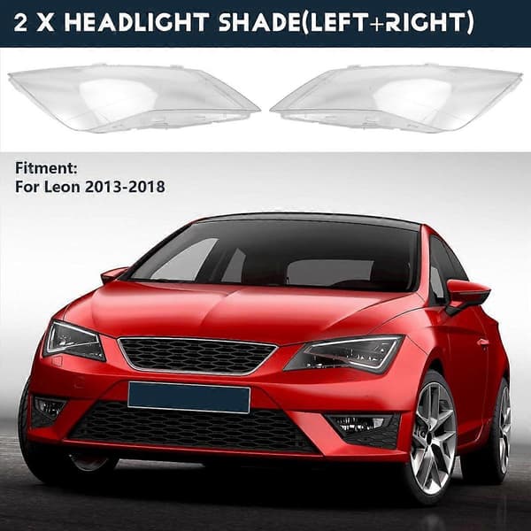 Til Seat Leon 2013-2018 Bil Forlygte Dæksel Linse Forlygte Skal