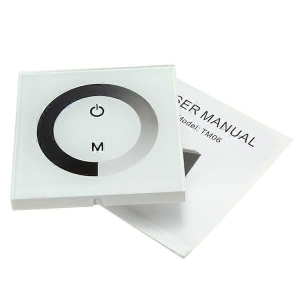 DC 12-24V LED Touch Veggkontrollerpanel med Dimmerbryter, Hvit
