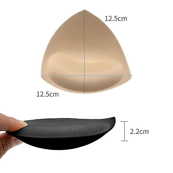 1 par ersättnings BH-kuddar Bikini Push Up Pad BH-inlägg Underkläder Pad  (ZYH) Black