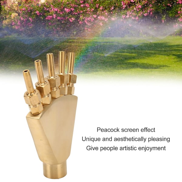 Justerbart Phoenix Tail Scattering Fountain Nozzle All Copper Phoenix Tail Fountain Nozzle Sprinkler G3/4 Inch Garden Fountain Nozzle  (DPD)