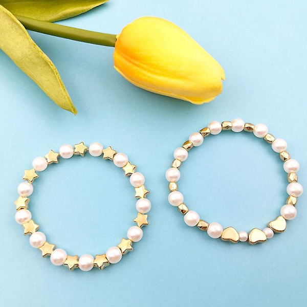 720 stycken pärlset femuddig stjärnavstånds pärlor tillbehör handgjorda Diy pärlarmband örhängen halsband set  (ZYH)