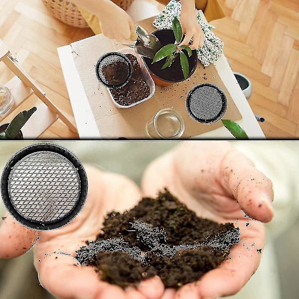 3-pack sållpanna utomhus guldpanna jordsikt för utomhus (ZYH)